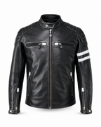 Rub-Off Sheepskin Biker Jacket